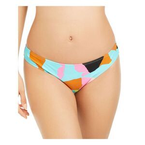 HULA HONEY Women's Aqua Stretch Bikini Hipster Swimsuit Bottom S